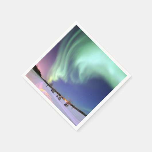 Serviette En Papier Aurora - Belles aurores nordiques (Coin)