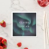 Serviette En Papier Aurora Northern Lights Wedding (En situation)