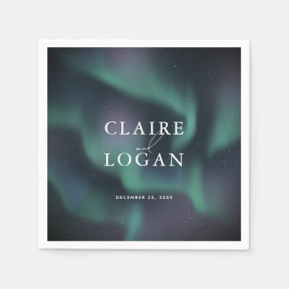 Serviette En Papier Aurora Northern Lights Wedding