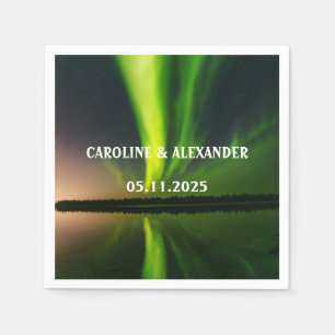Serviette En Papier aurores boréales Aurora Borealis Mariage de ciel n