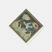 Serviette En Papier Auspicious Tide & Phoenix Rising Motif chinois (Coin)