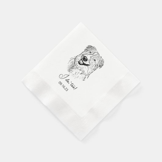 Serviette En Papier Aussie Chien Personnalisé Je Fais Aussi (Coin)