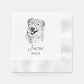 Serviette En Papier Aussie Chien Personnalisé Je Fais Aussi (Devant)