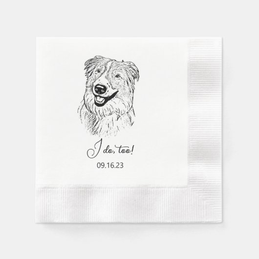 Serviette En Papier Aussie Chien Personnalisé Je Fais Aussi (Devant)