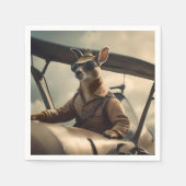 Serviette En Papier Aussie Kangaroo Avion Pilote, (Devant)