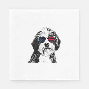 Serviette En Papier Aussiedoodle Chien 4 juillet Amérique États-Unis D