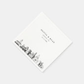 Serviette En Papier Austin Texas Mariage Cocktail Napkin (Coin)