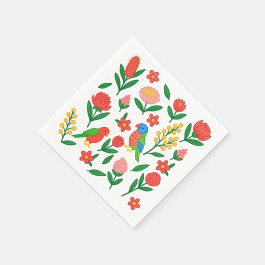Serviette En Papier Australian Blooms & Birds Paper Napkin (Coin)