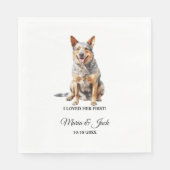 Serviette En Papier Australian Cattle Dog Pet Cocktail Mariage (Devant)