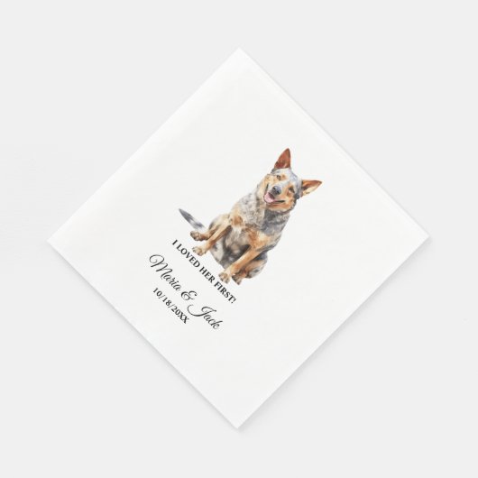 Serviette En Papier Australian Cattle Dog Pet Cocktail Mariage (Coin)