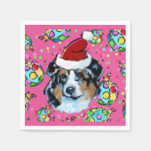 SERVIETTE EN PAPIER AUSTRALIAN SHEPHERD (Devant)