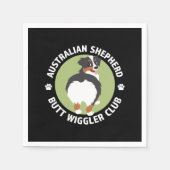 Serviette En Papier Australian Shepherd Butt Wiggler Club (Tricolor) (Devant)