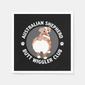 Serviette En Papier Australian Shepherd Butt Wigglers Club - Red Merle (Devant)