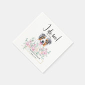 Serviette En Papier Australian Shepherd Chien Mariage Cocktail Serviet (Coin)