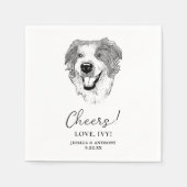 Serviette En Papier Australian Shepherd Dog Personnalisé (Devant)