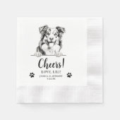 Serviette En Papier Australian Shepherd Dog Personnalisé (Devant)