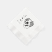 Serviette En Papier Australian Shepherd Dog Personnalisé Je fais aussi (Coin)