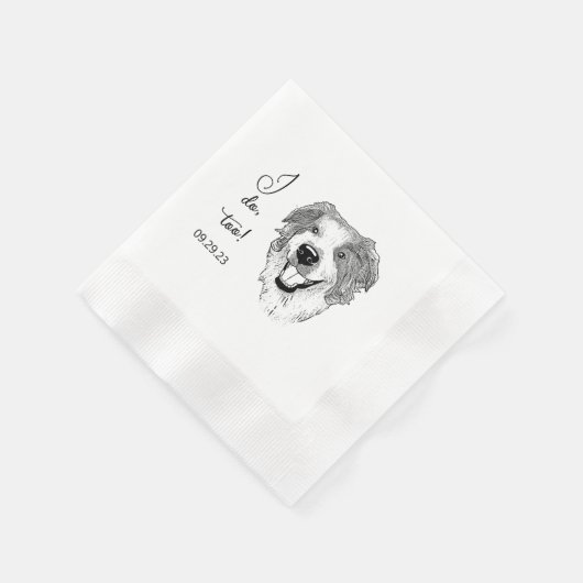 Serviette En Papier Australian Shepherd Dog Personnalisé Je fais aussi (Coin)