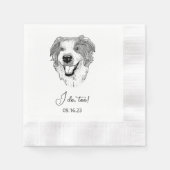 Serviette En Papier Australian Shepherd Dog Personnalisé Je fais aussi (Devant)