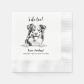 Serviette En Papier Australian Shepherd Dog Personnalisé Je fais aussi (Devant)