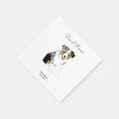 Serviette En Papier Australian Shepherd Mariage Cocktail serviettes (Coin)