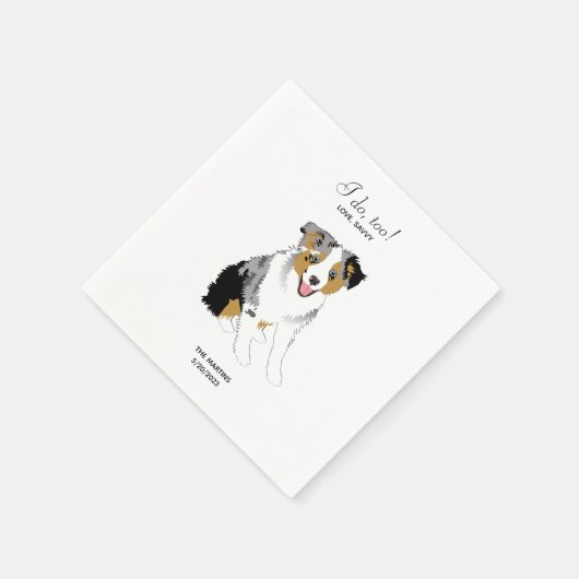 Serviette En Papier Australian Shepherd Mariage Cocktail serviettes (Coin)