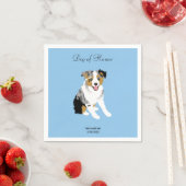 Serviette En Papier Australian Shepherd Mariage Cocktail serviettes (En situation)