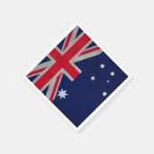 Serviette En Papier Australie Design en fibre de carbone Style Chrome (Coin)