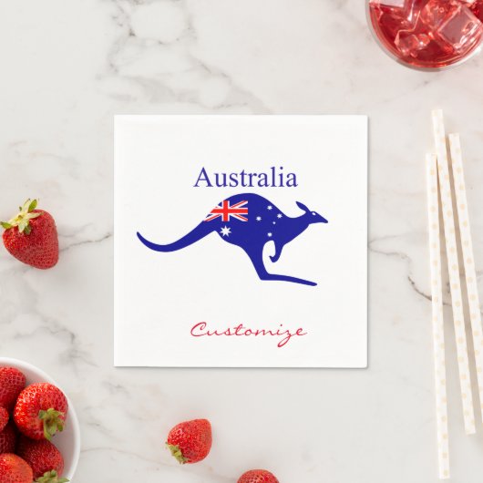 Serviette En Papier Australie Drapeau Kangaroo Thunder_Cove (En situation)