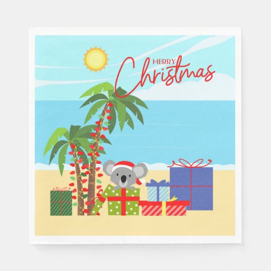 Serviette En Papier Australie Noël (Devant)