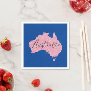 Serviette En Papier Australie Pays Couleur brillante