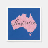 Serviette En Papier Australie Pays Couleur brillante (Devant)