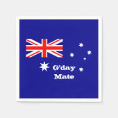 Serviette En Papier Australie, Salut mon pote & Drapeau Australien / f (Devant)