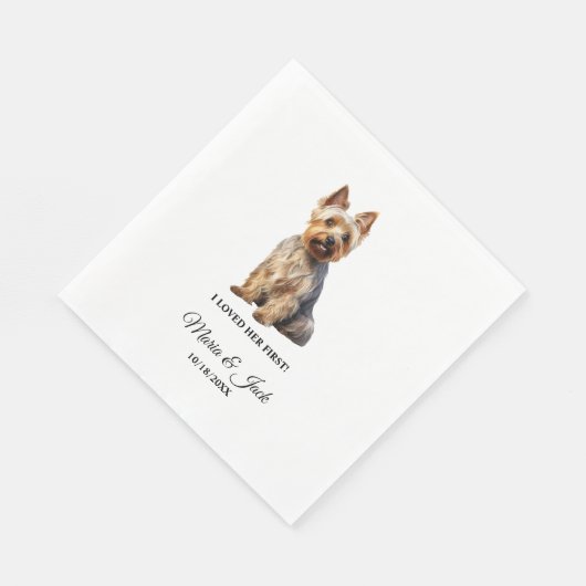 Serviette En Papier Australien Terrier Pet Cocktail Mariage (Coin)