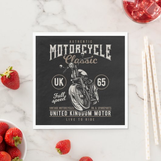 Serviette En Papier Authentique Motorcycle Classic (En situation)