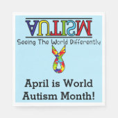 Serviette En Papier Autisme - Déjeuner standard (Devant)