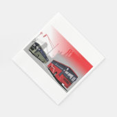 Serviette En Papier Autobus urbains Red Green Coaches sur Urban Street (Coin)