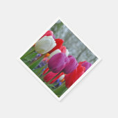 Serviette En Papier Autocollant de beauté tulipes colorées (Coin)