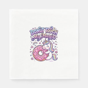 Serviette En Papier Autocollant idée cadeau magique Licorne Donut Touc