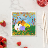 Serviette En Papier Automne (En situation)