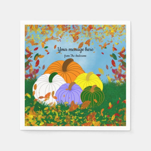 Serviette En Papier Automne (Devant)