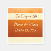 Serviette En Papier Automne Amber Skies Mariage Événement Ombre Orange (Devant)
