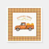 Serviette En Papier Automne Anniversaire Camion Napkin (Devant)