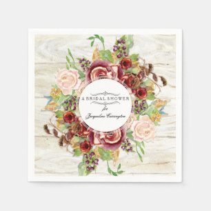 Serviette En Papier Automne Aquarelle de l'automne Fête des mariées de