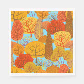 Serviette En Papier Automne Arbres Motif Chute Foliage (Devant)