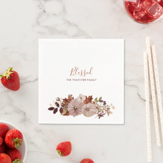 Serviette En Papier Automne/Automne Amis donnant / Merci Dîner (En situation)