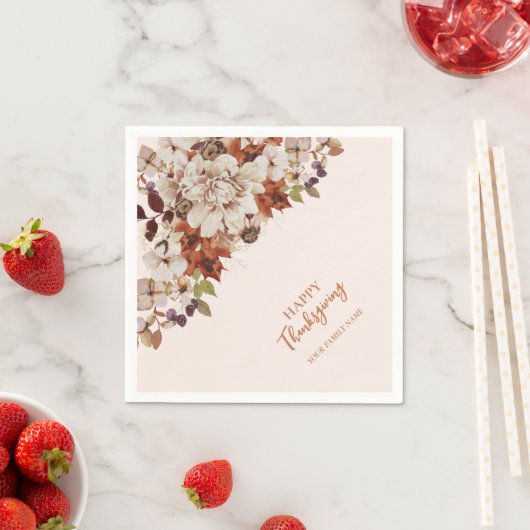 Serviette En Papier Automne/Automne Amis donnant / Merci Dîner (En situation)