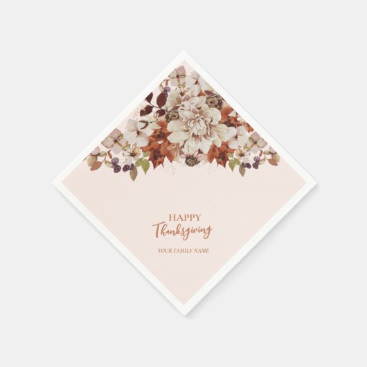 Serviette En Papier Automne/Automne Amis donnant / Merci Dîner (Coin)