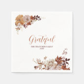 Serviette En Papier Automne/Automne Amis donnant / Merci Dîner (Devant)