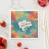 Serviette En Papier Automne automne aquarelle baby shower floral (En situation)
